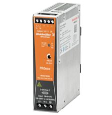 Weidmuller 1469470000 Pro Eco DC Power Supply, 85 to 264 VAC Input, 24 VDC Output, 72 W Power Rating, 3 A, DIN Rail Mount